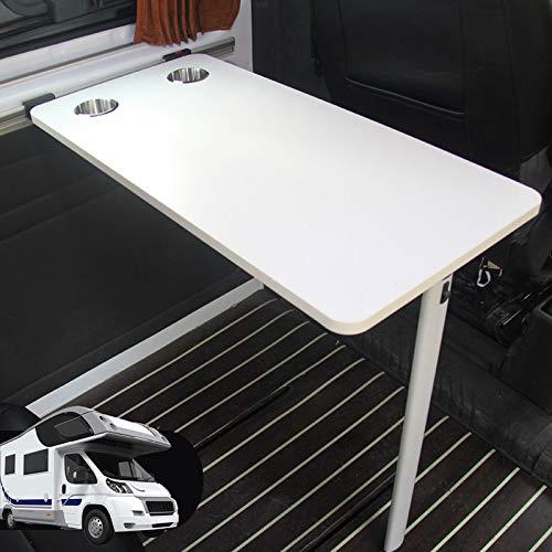 Rvキャンピングカー用のダイニングテーブル、2カップスロット付き丸型