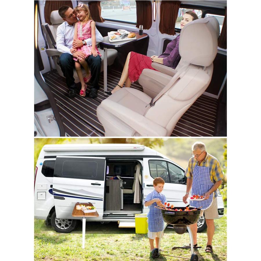 Rvキャンピングカー用のダイニングテーブル、2カップスロット付き丸型