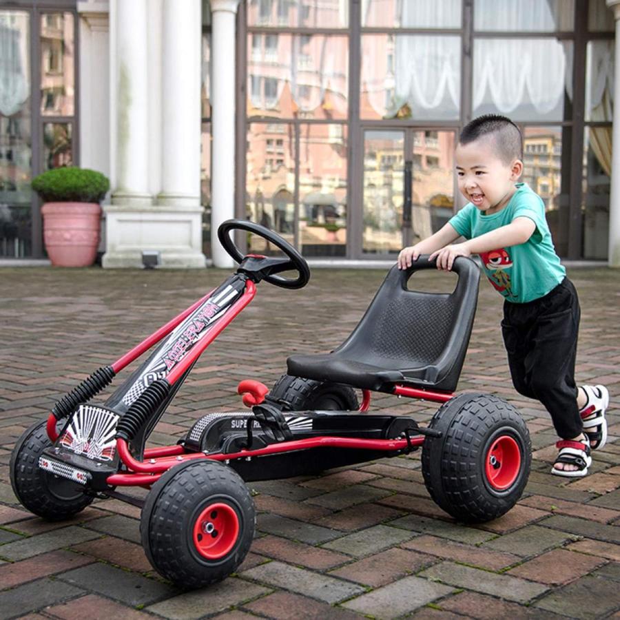 4輪乗用玩具！足こぎ ペダル式カー ゴーカート 四輪バギー 乗用