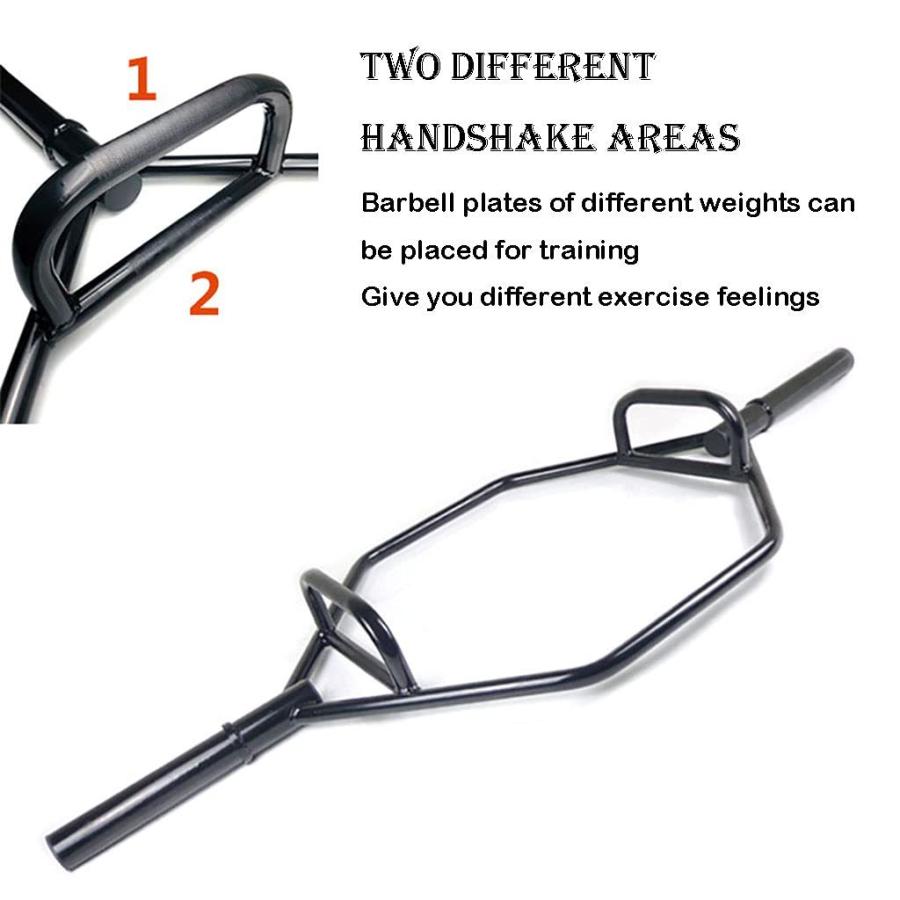 7kgスクワットデッドリフトシュラッグヘックスバーベルバー、中空