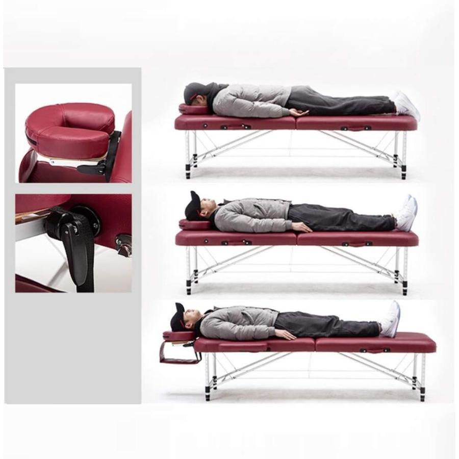 折りたたみ マッサージベッド 軽量 (アルミ?有孔) 長さ185×幅70×高さ48