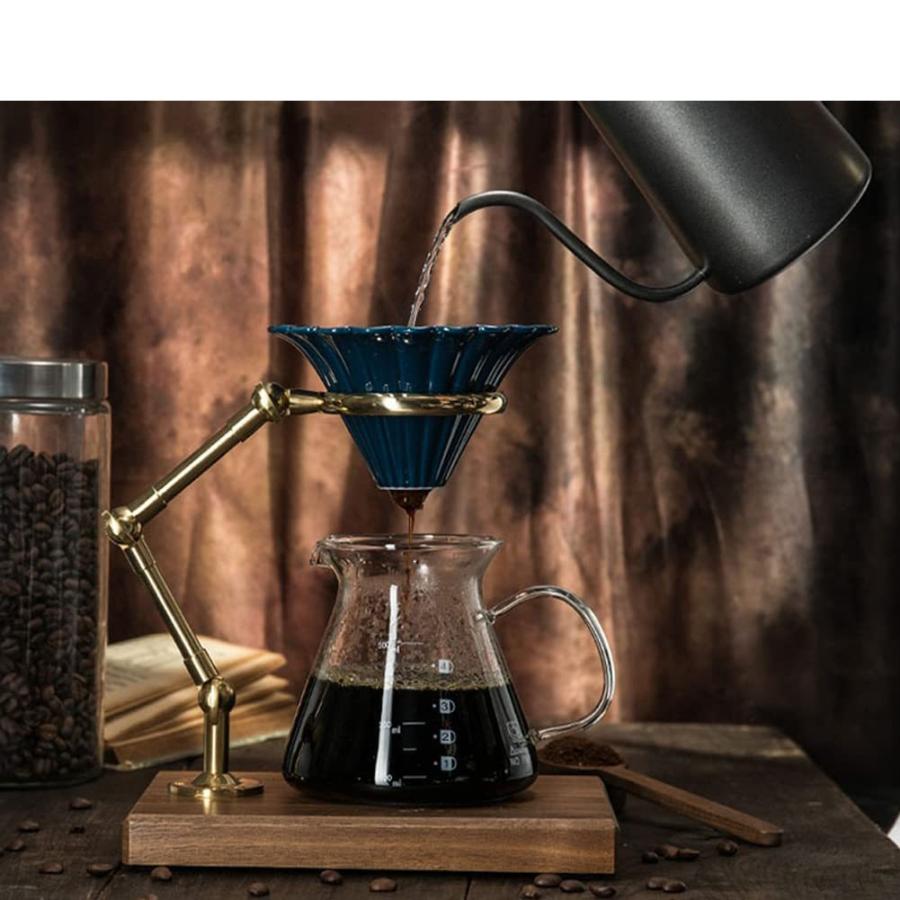 コーヒードリップスタンド 真鍮 折り畳み コーヒースタンド 高さ調整可
