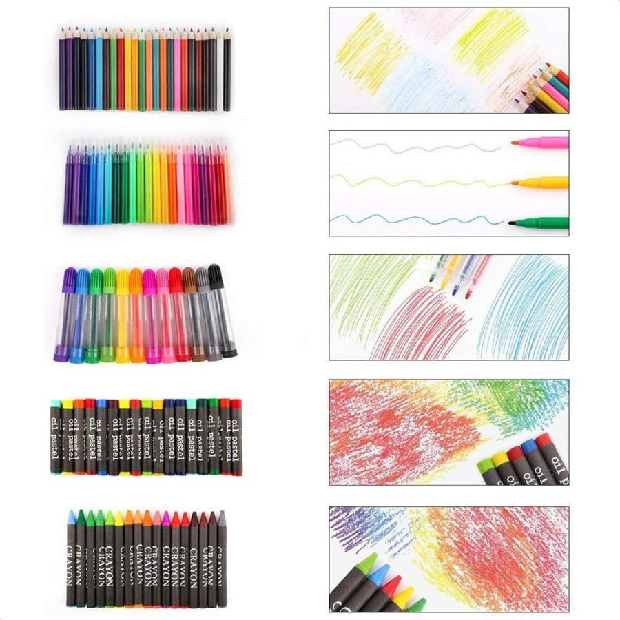お絵かきセット 色鉛筆 176ピース 絵の具セット 水性色鉛筆 クレヨン
