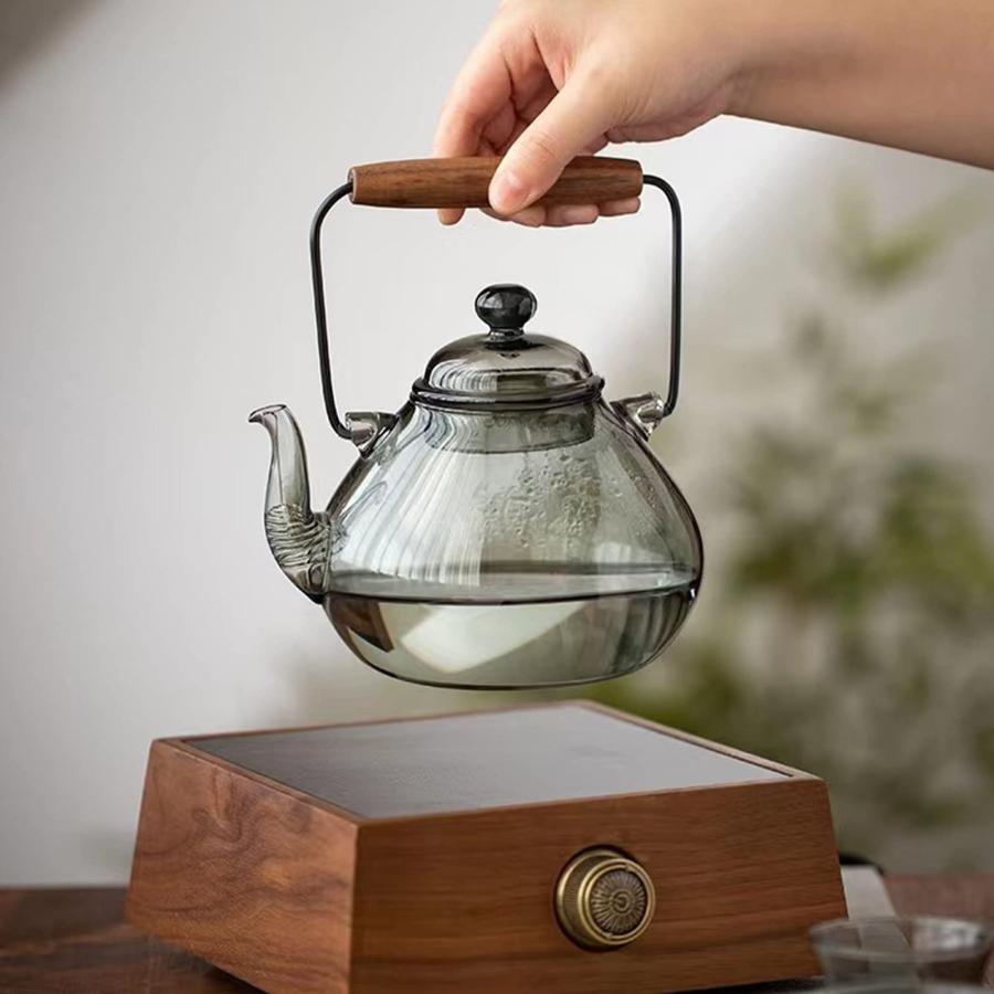 耐熱ガラスポット ティーポット 紅茶ポット 透明 直火可 花茶 耐熱ガラスポット ティーポット 紅茶ポット 透明 直火可 花茶