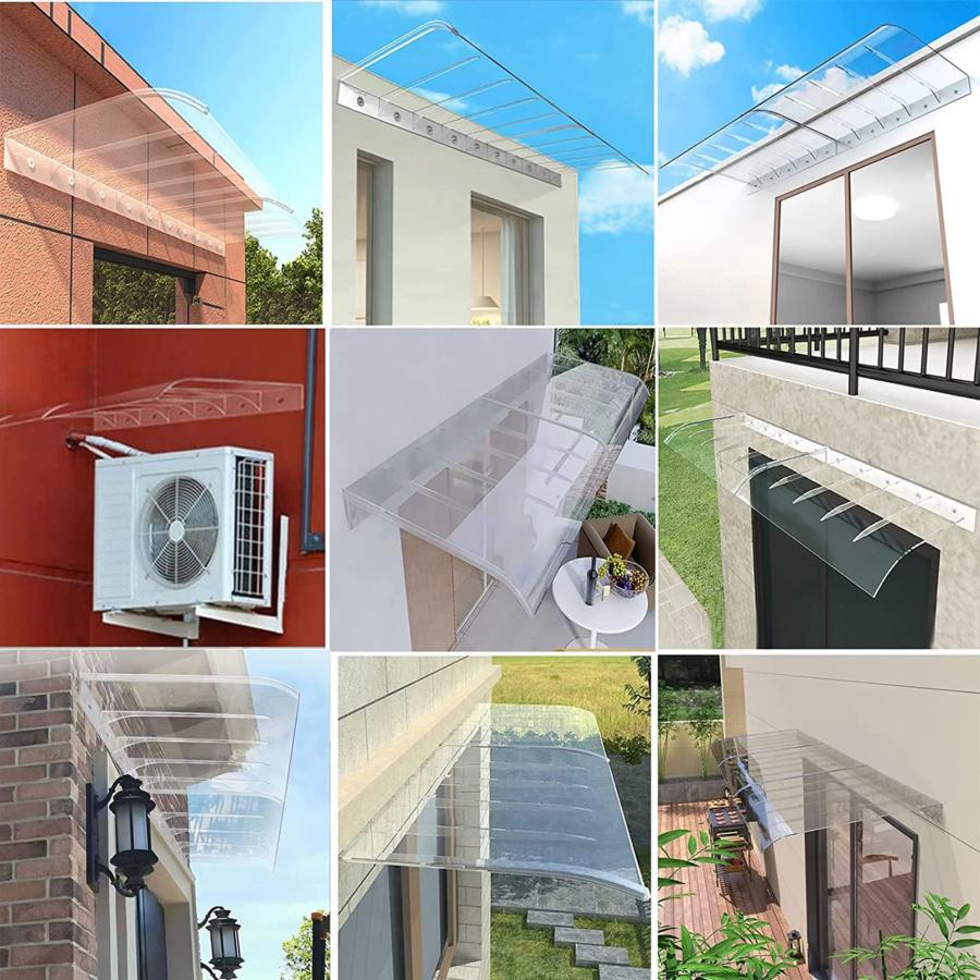 屋根 庇、DIY 雨よけ 透明な 日よけ庇、テラス 屋根、ポリカーポ 屋根 庇、DIY 雨よけ 透明な 日よけ庇、テラス 屋根、ポリカーポ