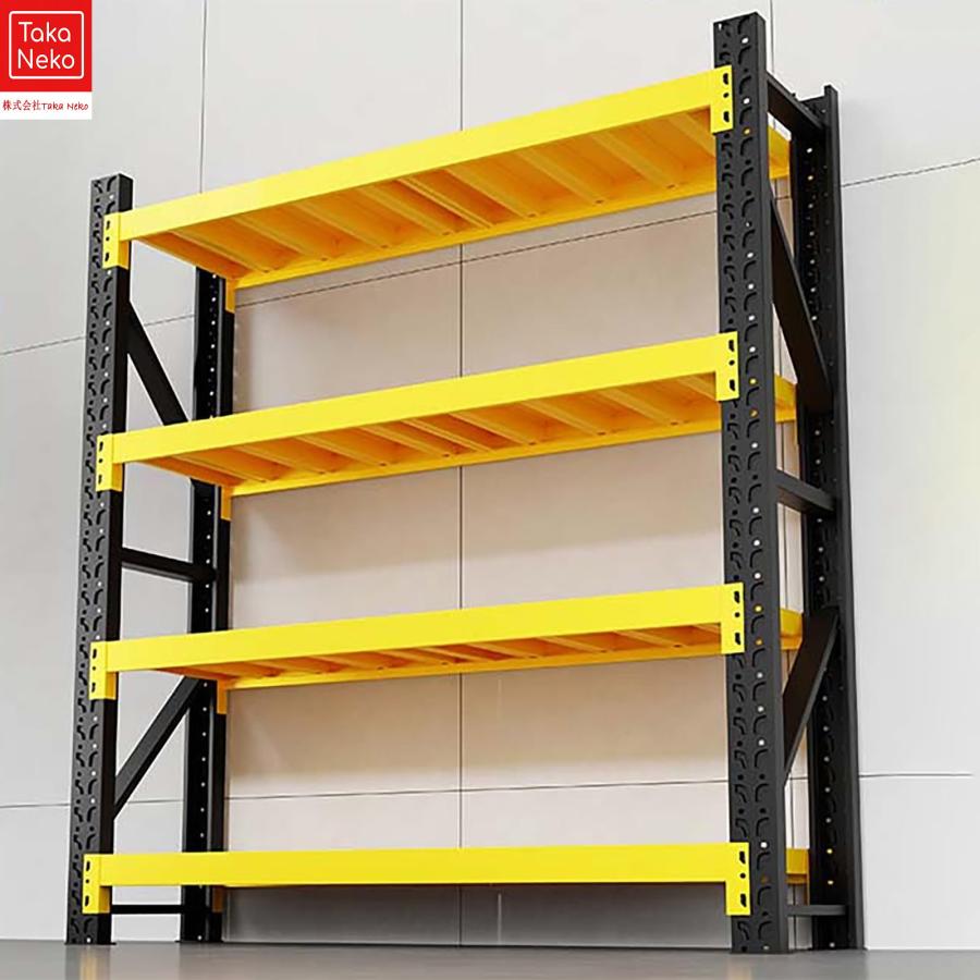 業務用スチールラック　4段 Amazon｜Jiza スチールラック 倉庫収納 業務用メタルラック 棚 4