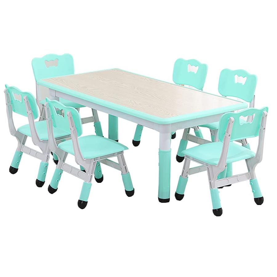 幼稚園用テーブル キッズテーブルとテーブルダイニング4つの椅子、子供 