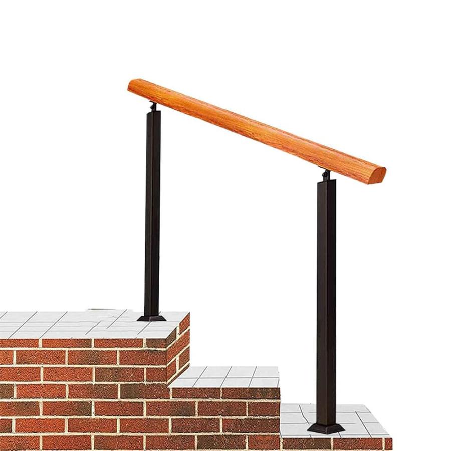 手すり 屋外 階段手摺 無垢材の手すり調節可能なアームレスト