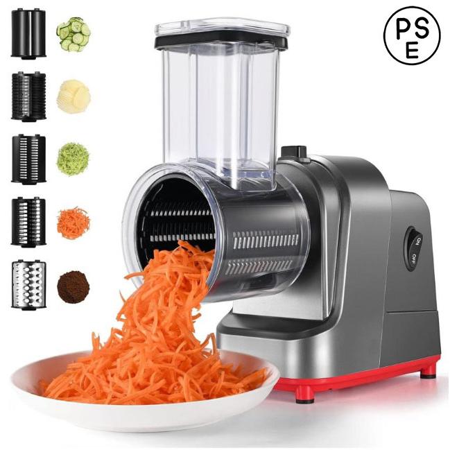 電動野菜スライサー 野菜サラダメーカー スライサー セット 5種類替刃
