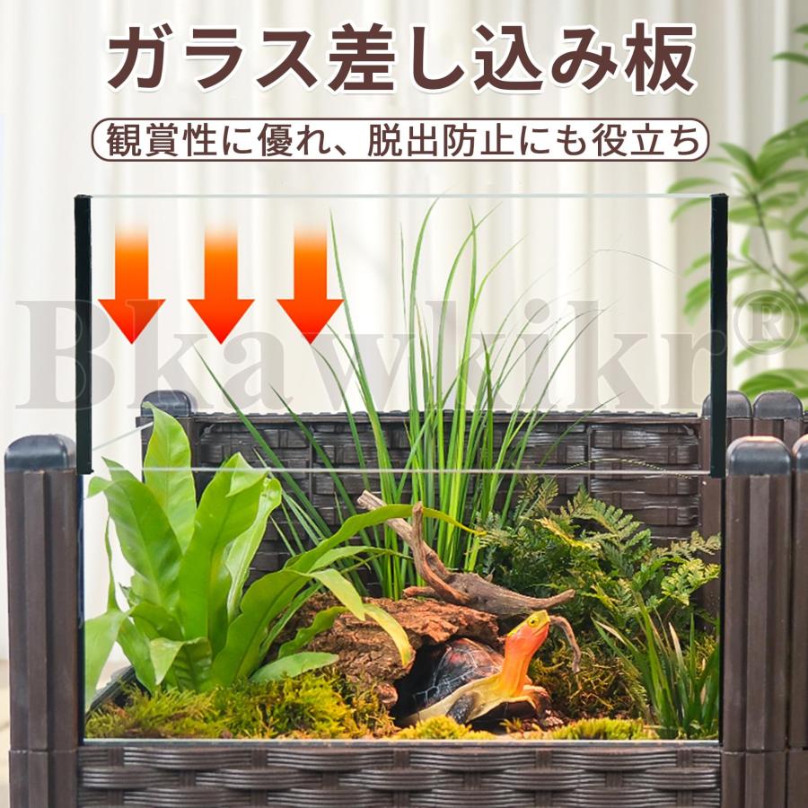 亀 水槽 水槽セット エコ造景亀飼育ケース 自在キャスター付き 亀飼育 