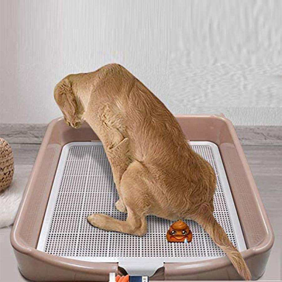 ペットトイレ 犬用トイレ、 フェンス付き大型犬トイレトレイ、 足を 