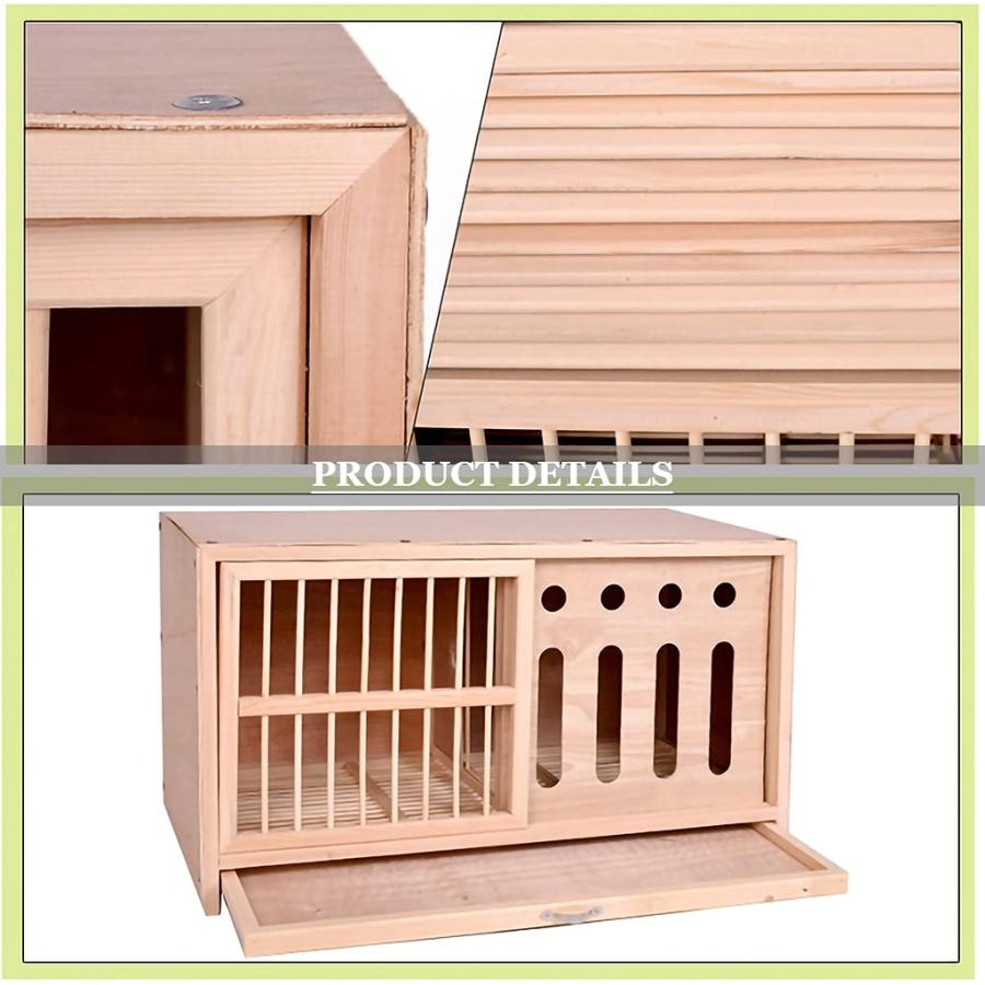 木製鳥用収納寝かせ桶　網戸付 木製鳥用収納寝かせ桶 網戸付 木製鳥用収納寝かせ桶 網戸付 （