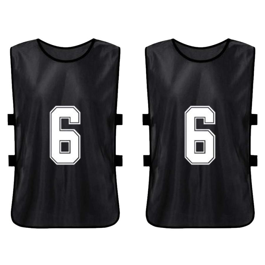 ビブス 大人用 12枚セット 番号入り サッカー バスケ フットサル