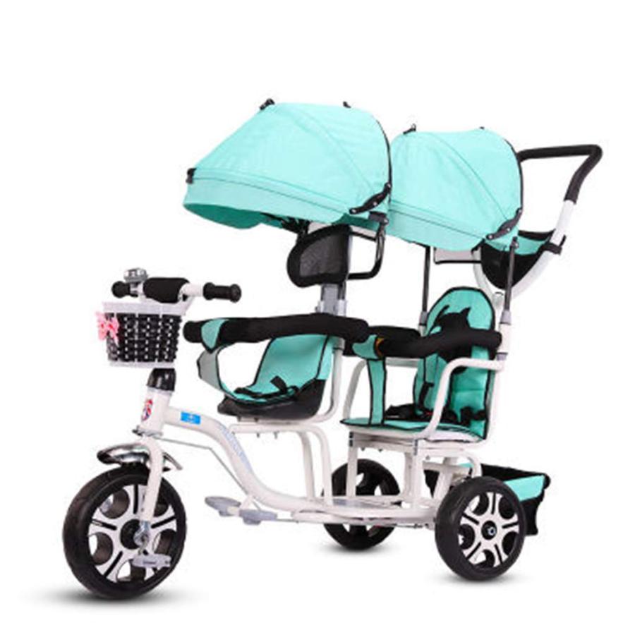 三輪車 二人乗り 双子用自転車 1台4役 ペダル付き 子供自転車 三輪車 二人乗り 双子用自転車 1台4役 ペダル付き 子供自転車