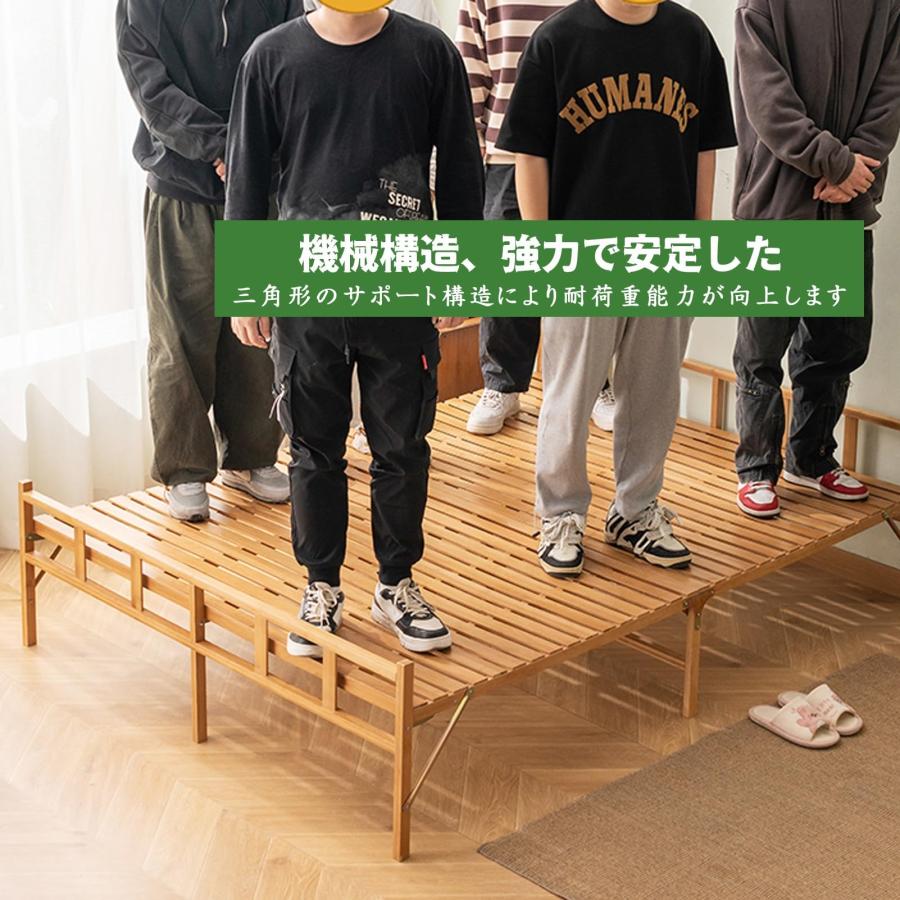 折りたたみベッド 天然竹製 ベッドフレーム 横幅80/100/120 折りたたみベッド 天然竹製 ベッドフレーム 横幅80/100/120