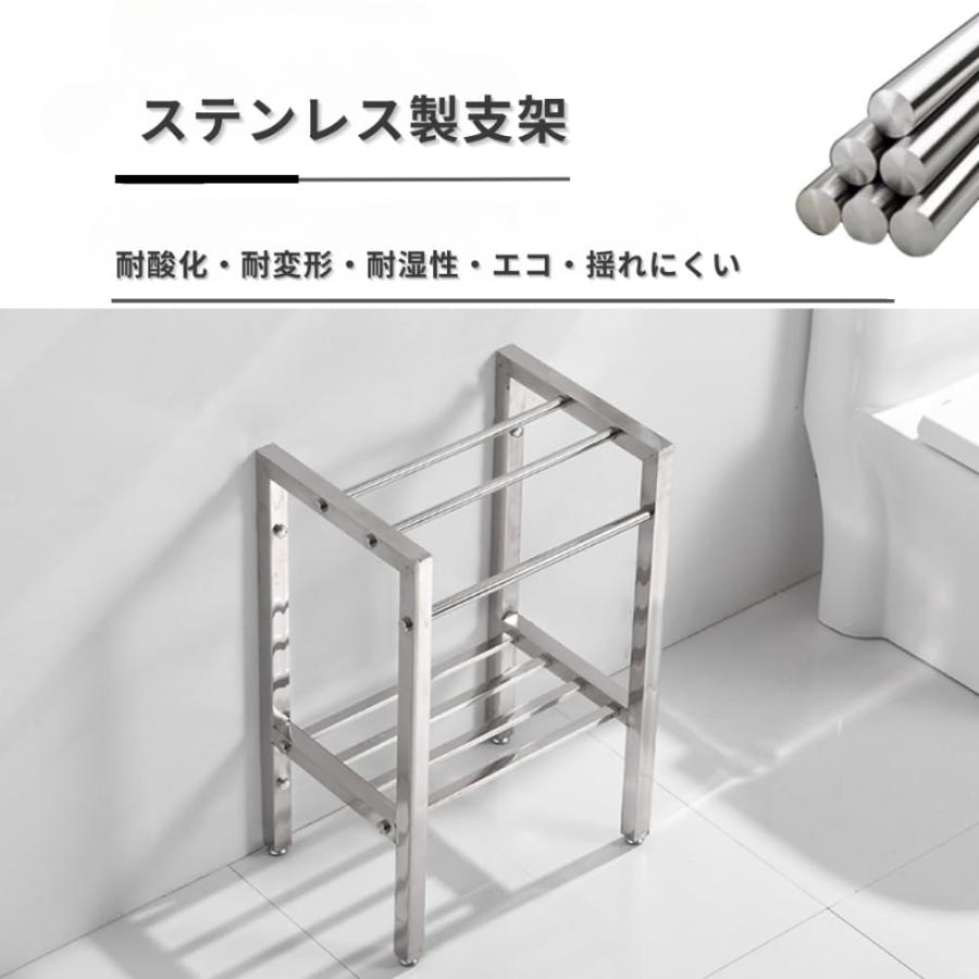 ガーデンシンク 洗面台 陶器製 長さ43×幅36×高さ77cm 水栓なし 簡易