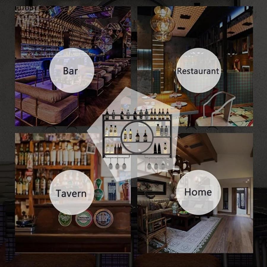 ワインラック 壁掛け式 ワインホルダー 酒ラック 壁掛け ディスプレイ