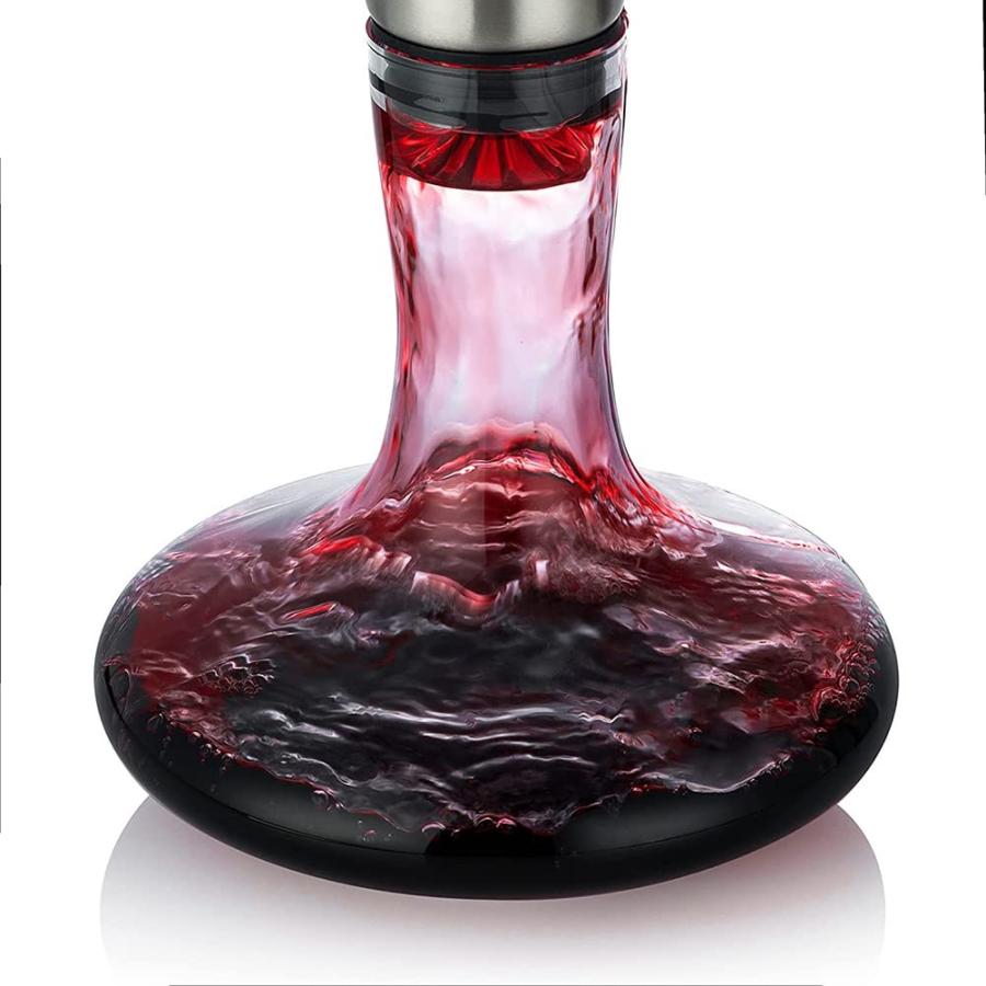 蛇口エアレーターとフィルターを内蔵したワインデキャンター、ワイン