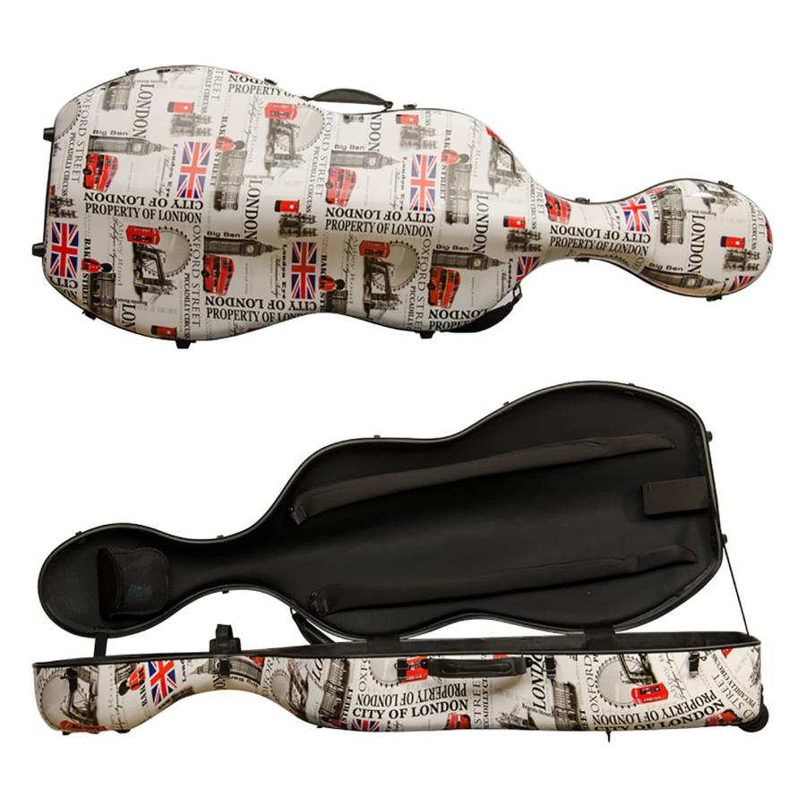 チェロ・ハードケース等(初心者の方向け) チェロ ハード ケース グレー ハードシェル 4/4