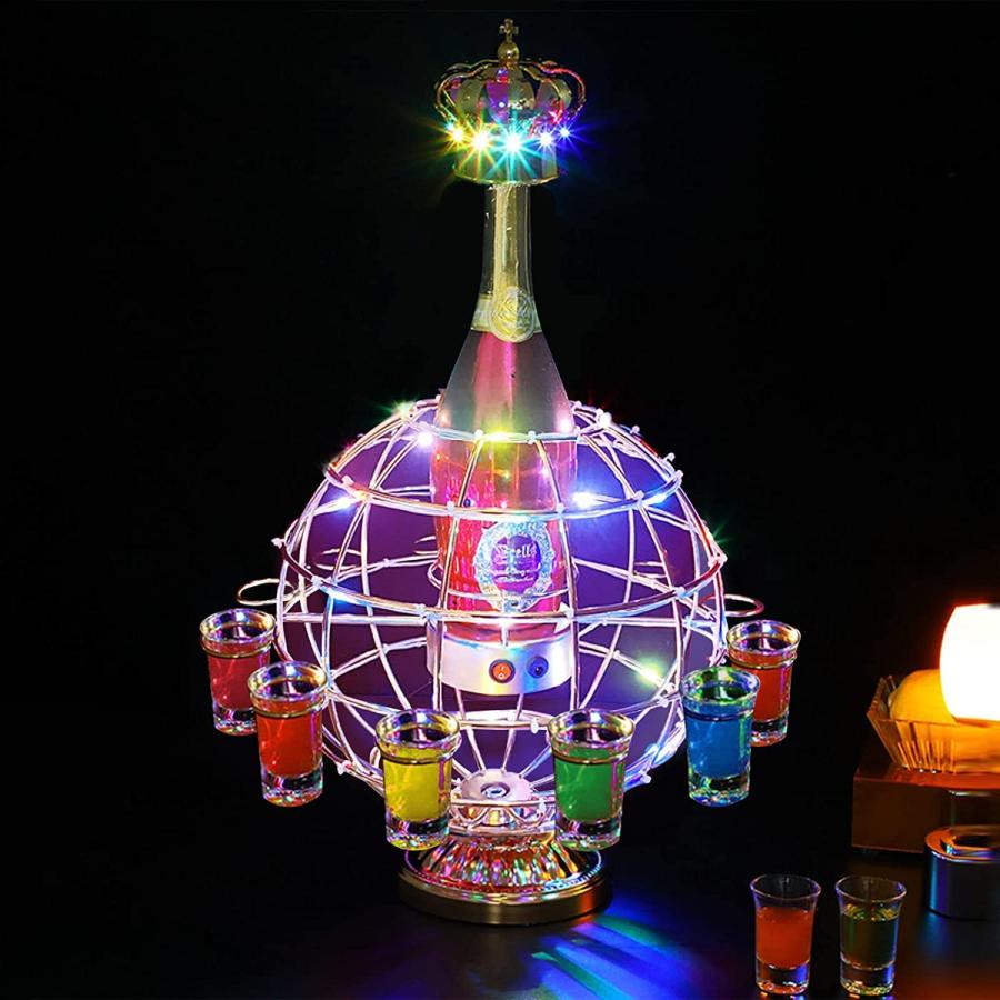 テキーラ地球儀 LED酒グラスワインラック 酒棚 おしゃれ 地球儀の形 12