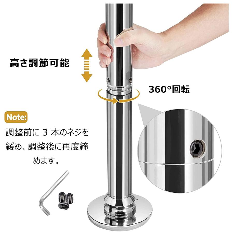 ポールダンス ポール ポールダンスマット 家庭用 45mm 360度回転