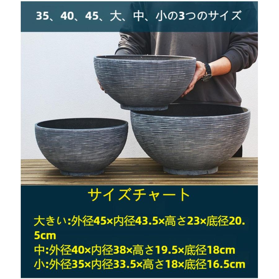金魚鉢 睡蓮鉢 大型 屋外飼育 メダカ 鉢 プラスチック製の模造石 軽量