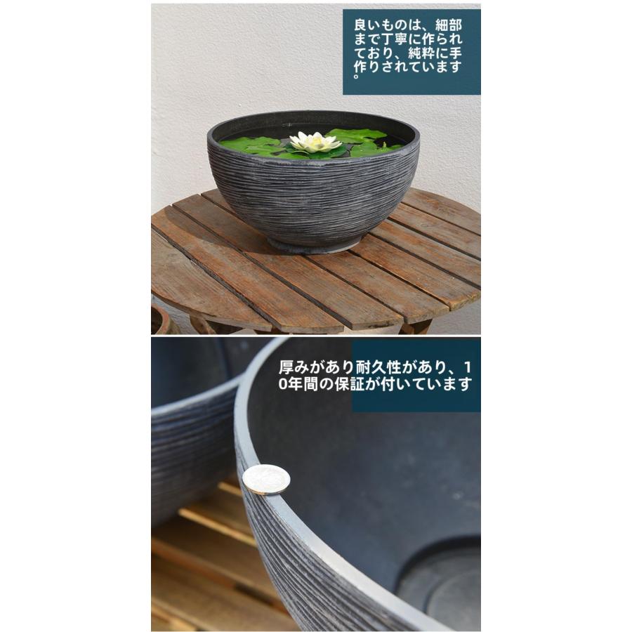 金魚鉢 睡蓮鉢 大型 屋外飼育 メダカ 鉢 プラスチック製の模造石 軽量
