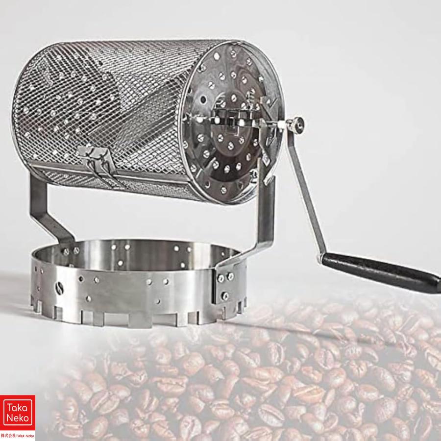 自作　手回しコーヒー焙煎器　ハンドロースター手作り　焙煎の解説書付き 手回しコーヒー豆焙煎機手動焙煎ケージ ホーム ロースター 焙煎