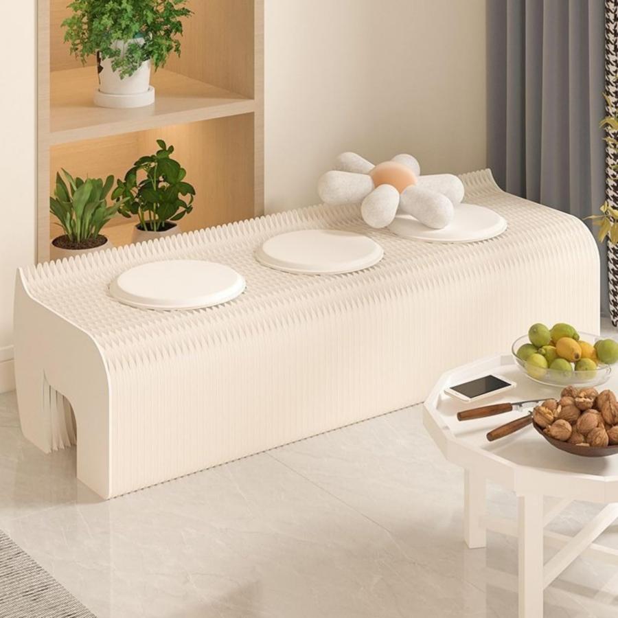 未使用 折りたたみ式 アコーディオン ペーパースツール ペーパーベンチ アコーディオン 折りたたみ式 クラフト紙