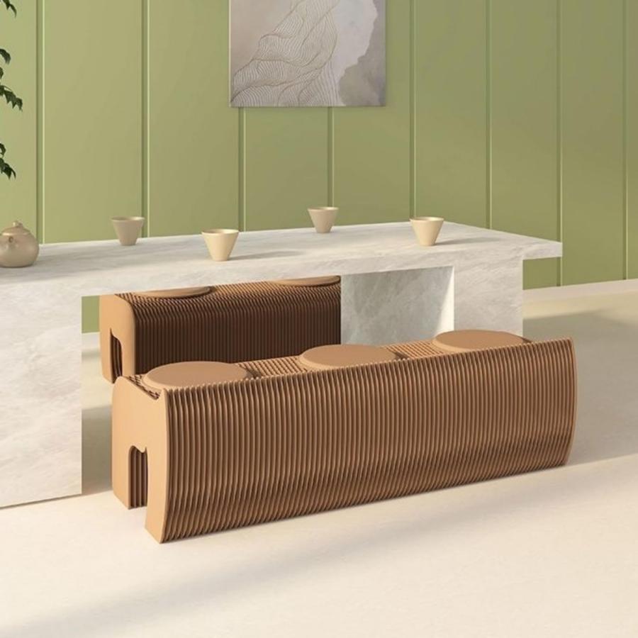 折りたたみ式紙製スツール 紙製ソファ 伸縮式ベンチ 多人数用