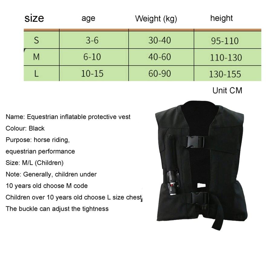 子供用馬術エアバッグベスト 全天候型乗馬用品 子供の馬術、自転車