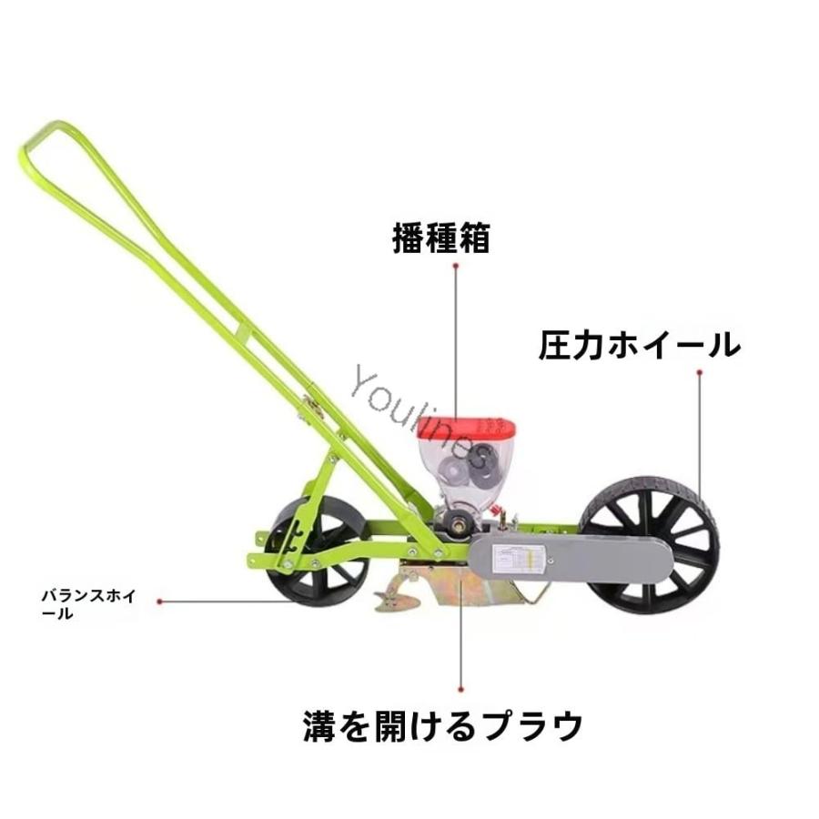 野菜播種機 精密播種機 手押し式 条播き・点播き対応 深さ調節可能