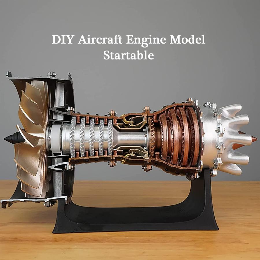 模型飛行機エンジン 航空機エンジンモデル、航空ターボファンエンジンモデル、DIY