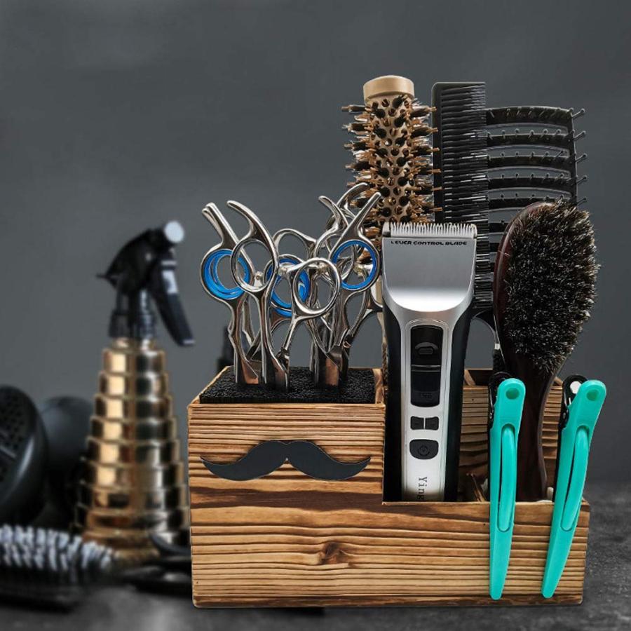 シザーケース 木製 シザスタンド はさみ立て シザケース置き