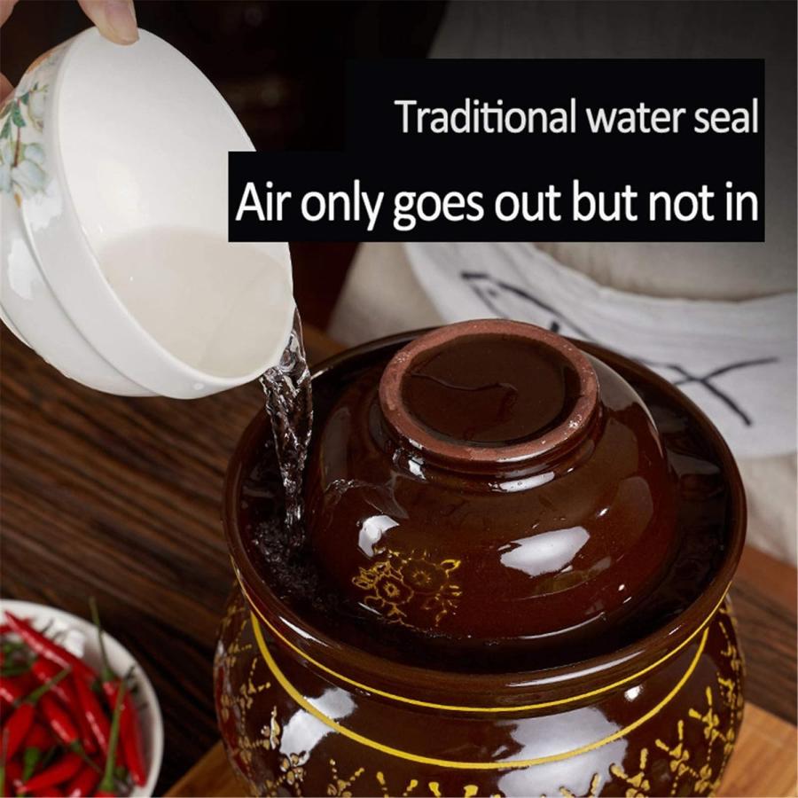 漬物容器 陶器 樽 磁器発酵瓶、ピクルス瓶、発酵壺、ウォーターシール