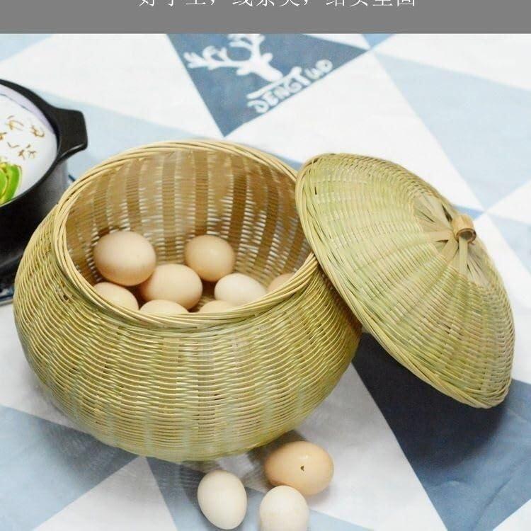 竹籠 竹篭 収納ケース 編まれた 竹製カバー付き 竹編み製品 収納