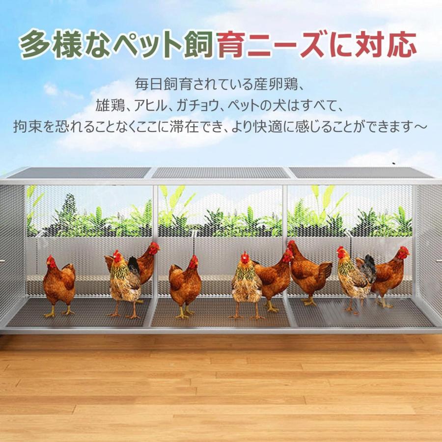 鶏 ケージ 室内 屋外 ステンレス 大型角管高密度メッシュ うずら 鶏