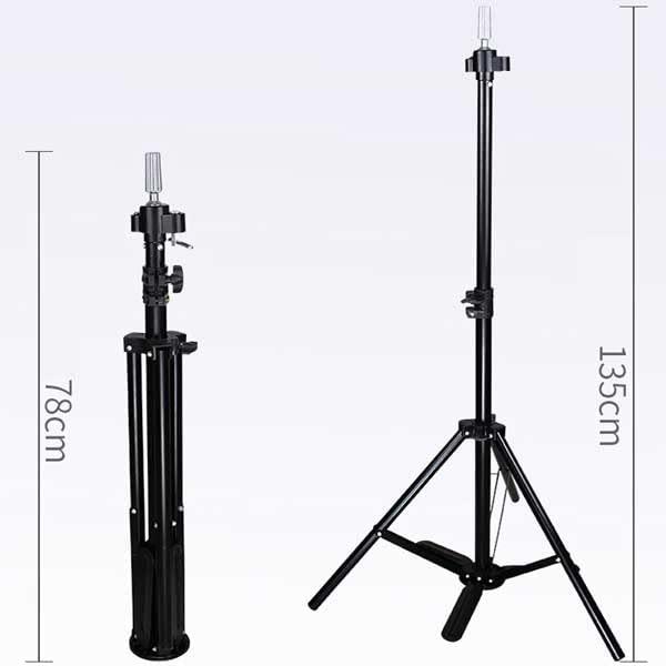 ミニ三脚スタンドメタル調整可能な ウィッグスタンド 美容師 スタンド