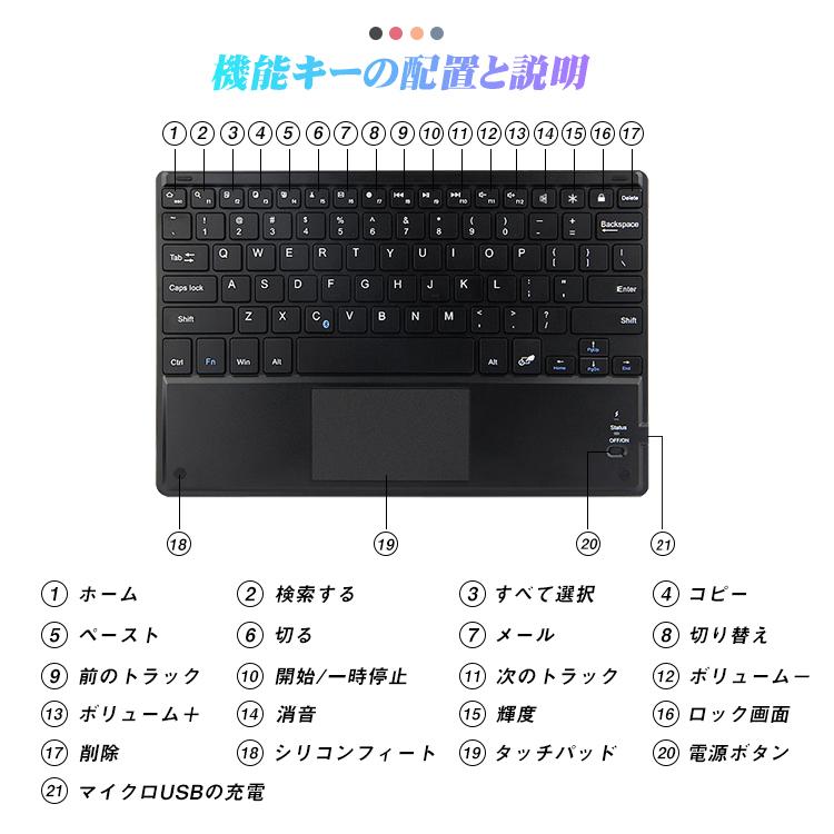 iPad Pro M1 キーボード 第9世代 第8世代 第7世代 ケース Bluetooth キーボードケース カバー iPad Air4 10.2/10.5/10.9/11インチ タッチパッド搭載 ワーク｜xjazxin｜17