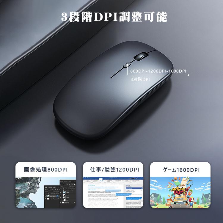 iPad ワイヤレスマウス Bluetooth マウス 超薄型 静音 無線 3DPI iPad ワイヤレスマウス Bluetooth マウス 超薄型 静音 無線 3DPI
