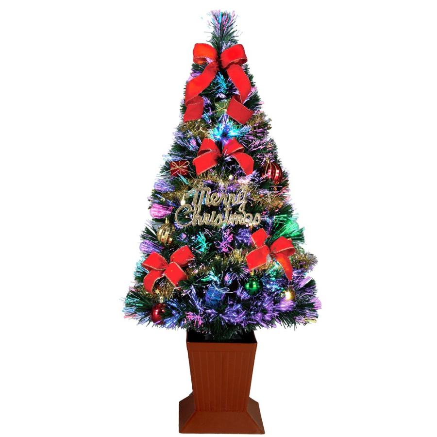 クリスマスツリー ファイバー セットツリー 90cm ポット付 レッド Led ファイバーツリー 卓上 おしゃれ 北欧 分割型で小さく収納 クリスマスツリーのクリスマス屋 通販 Yahoo ショッピング
