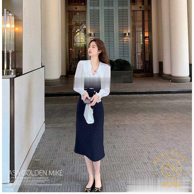 い出のひと時に とびきりのおしゃれを レディース セットアップ 40代 新作 着痩せ オフィス ビジネス 韓国風 オシャレセット 白vネック 長袖ブラウス タイトスカート セットアップ通勤 春夏 セットアップ サイズ L Www Sustentec Com Br