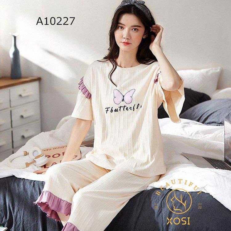 パジャマ ルームウェア レディース 春夏 半袖 パジャマ 綿ルームウェア 大きいサイズ 可愛い レース 七分丈パンツ上下セット パジャマ 寝間き 部屋着 女性 楽天最安値に挑戦