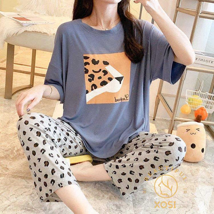 パジャマ ルームウェア レディース 春夏 半袖 パジャマ 部屋着 可愛い 大きいサイズ ルームウェア 寝間き ロング丈パンツ上下セット モーダル 女性 パジャマ お買得