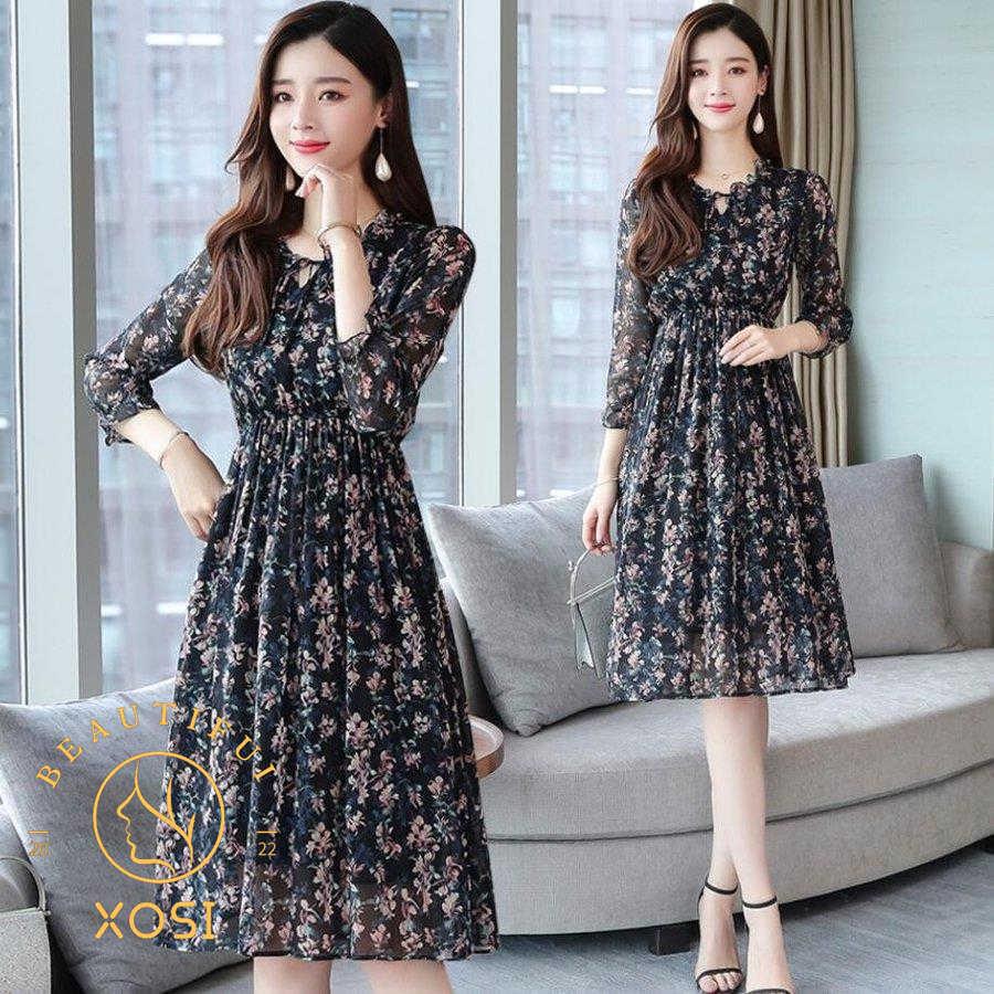 花柄ワンピース パーティードレス ミモレ丈ワンピース カジュアル 代 30代 40代 50代 Aラインワンピ 発表会 お食事会 同窓会 女子会 上品 おしゃれ 着痩せ 0412xo Xosi 通販 Yahoo ショッピング