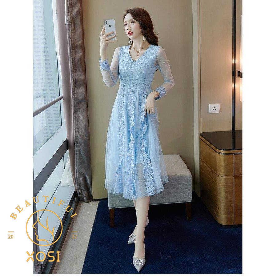 レースワンピース 袖あり パーティードレス ワンピースレディース カジュアル 30代 40代 Aラインワンピース 発表会 お食事会 同窓会 女子会 おしゃれ 着痩せ 0412xo Xosi 通販 Yahoo ショッピング