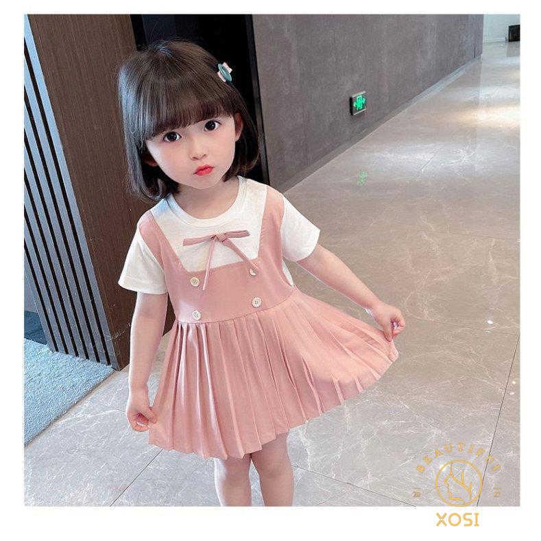 愛用 ワンピース キッズ 子供服 女の子 夏 キッズワンピース 半袖ワンピース リボン付き 綿 子供ドレス ジュニア 子ども お姫様 おしゃれ 可愛い カジュアル 新作 ワンピース サイズ 100cm Www Fattoriabacio Com