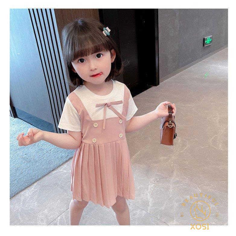 愛用 ワンピース キッズ 子供服 女の子 夏 キッズワンピース 半袖ワンピース リボン付き 綿 子供ドレス ジュニア 子ども お姫様 おしゃれ 可愛い カジュアル 新作 ワンピース サイズ 100cm Www Fattoriabacio Com