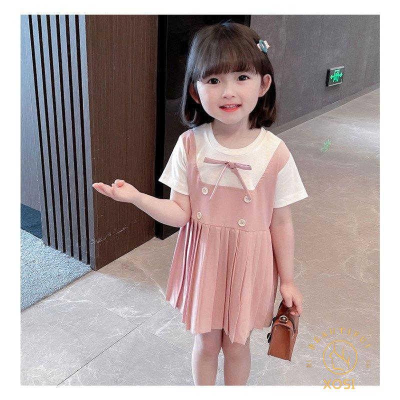 愛用 ワンピース キッズ 子供服 女の子 夏 キッズワンピース 半袖ワンピース リボン付き 綿 子供ドレス ジュニア 子ども お姫様 おしゃれ 可愛い カジュアル 新作 ワンピース サイズ 100cm Www Fattoriabacio Com