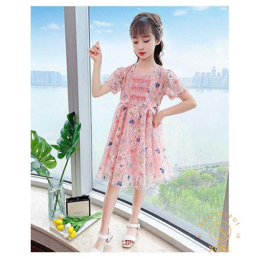 子供服 ワンピース 160 韓国子供服 キッズ 女の子 半袖 ワンピース 綿 春夏 子供ドレス 結婚式 誕生日 七五三 お姫様 ベビー服 おしゃれ 可愛い 新作|xosi|12